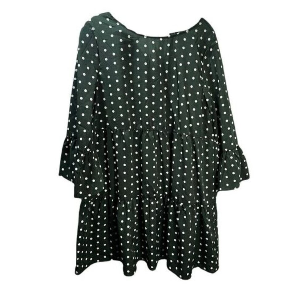 AED London Polka‎ Dot Jersey Smock Dress Tunic Size 14 NWOT